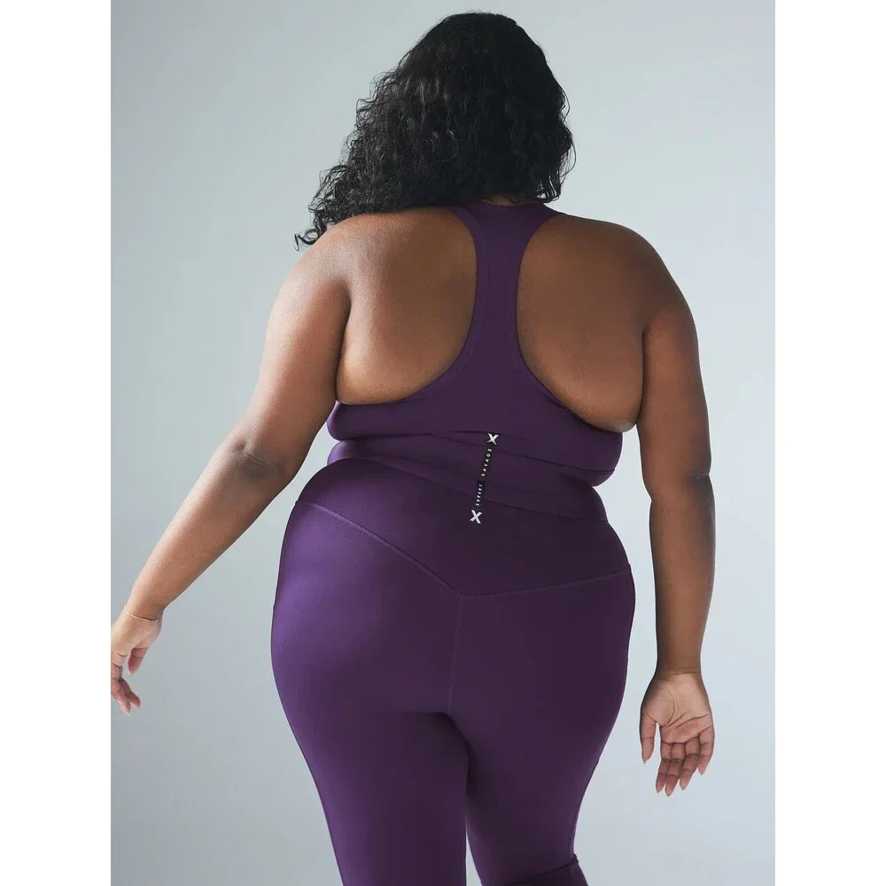 Savage X Fenty Lineup Low Impact Sports Bra Plus Sz 2X Punk Purple Crop Top New